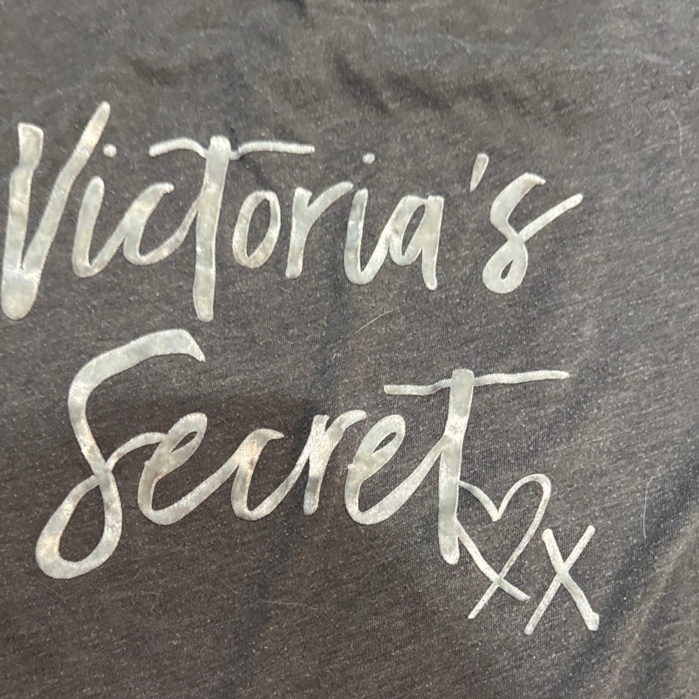 Victoria's Secret Charcoal Tee/pajama top - Picture 2 of 4